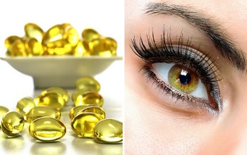 Vitamin E không những có tác dụng làm đẹp da mà còn giúp dưỡng mi dài hiệu quả